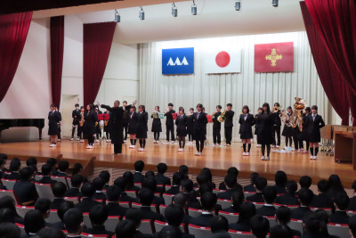 校歌応援歌披露